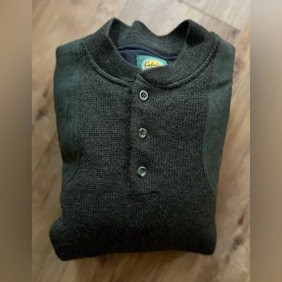 Cabela’s Extreme Cold 100% Wool Lined Hunting Outdoor Workwear Sweater XL - Picture 8 of 13